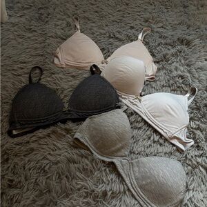 Women's Intimates Set - Pink, White, Gray Bras - 34A